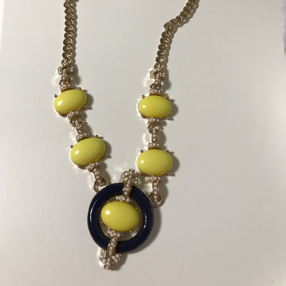 Statement necklace, Talbots gold/yellow/white/blue